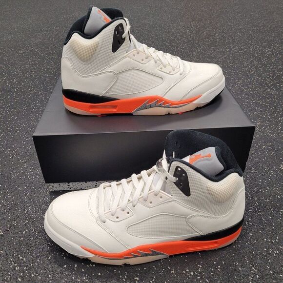 Nike Air Jordan 5 Retro Shattered Backboard Men's Size 8 Sail Orange DC1060-100 - Picture 1 of 8